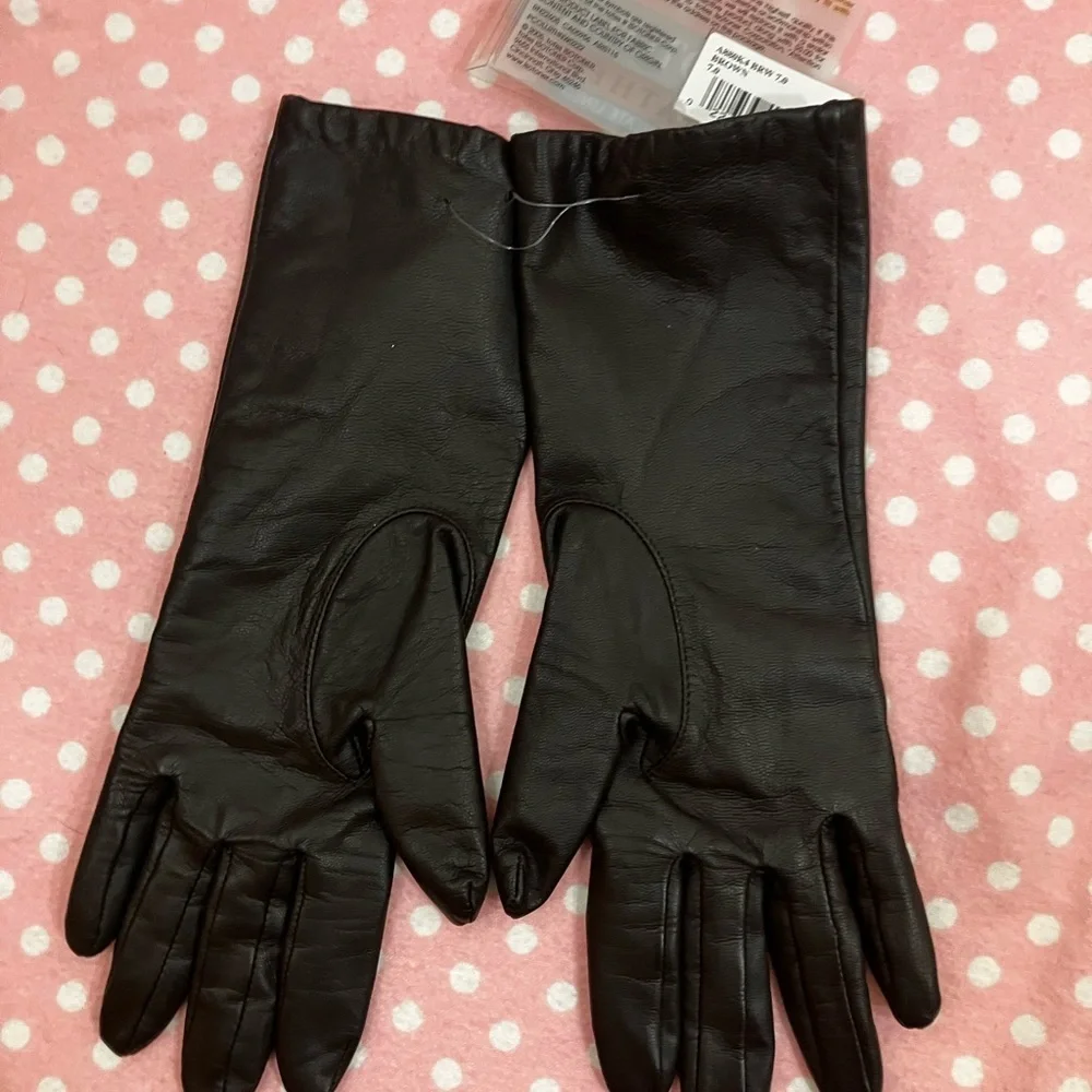 Isotoner Leather Gloves M